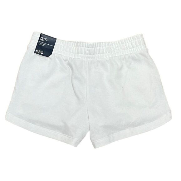 DSG Youth Girls' Fleece Shorts Pure White Star Stripe, Size YL, NWT - Picture 4 of 11